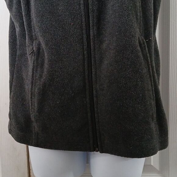 Columbia charcoal gray fleece zip front vest Sz S NWOT - Picture 2 of 8